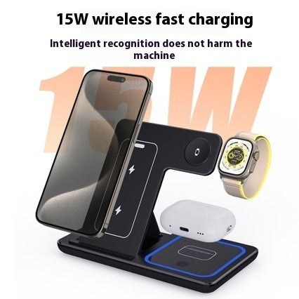 GENX 15W Fast Wireless Charging Stand for iPhone, Apple Watch & AirPods Pro