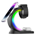 GENX Magnetic 3-in-1 Wireless Charger with RGB Light for iPhone & Apple Watch