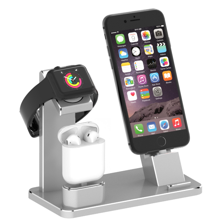 GENX 3-in-1 Wireless Charging Station for iPhone, Apple Watch & AirPods