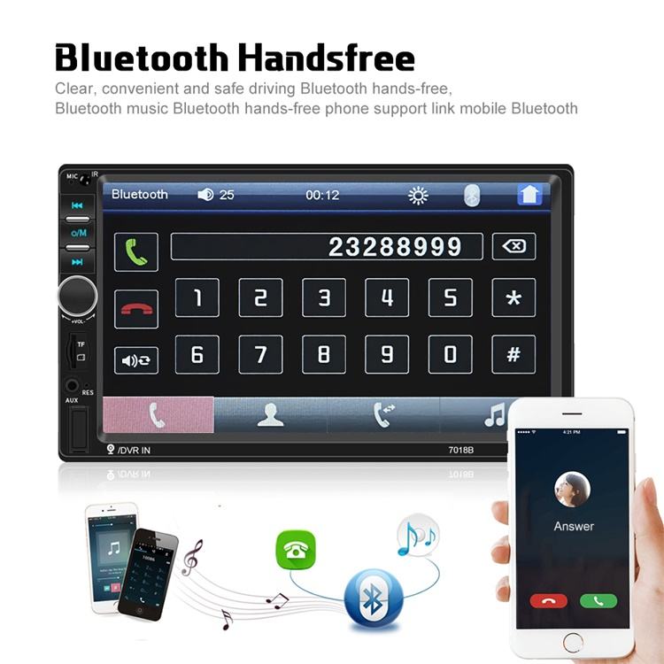 Car Stereo Autoradio 7-inch Touch Screen Radio
