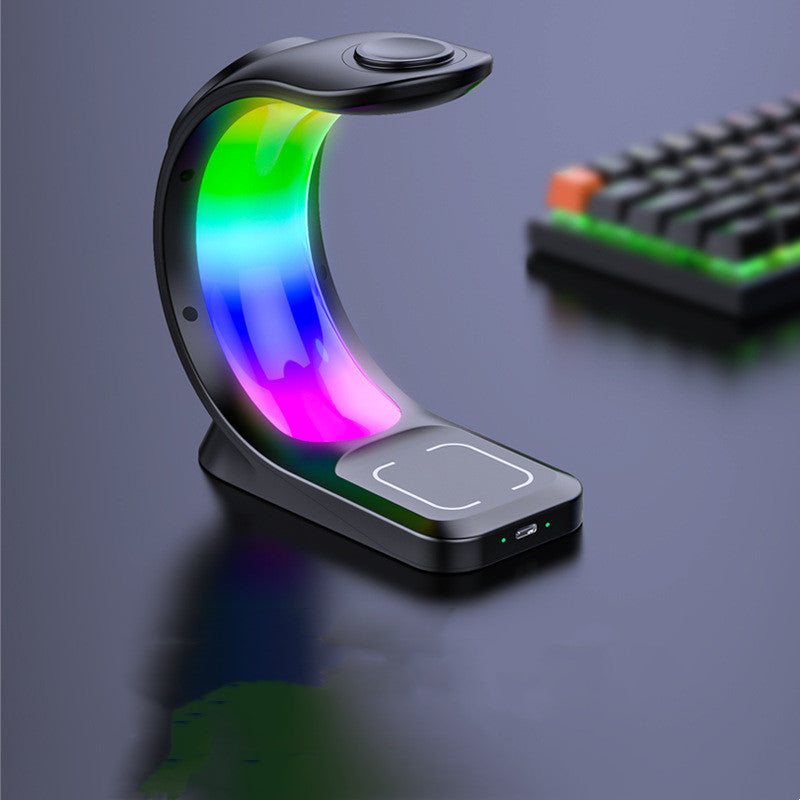 GENX Magnetic 3-in-1 Wireless Charger with RGB Light for iPhone & Apple Watch