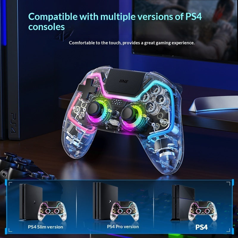 GENX Transparent Wireless Controller for PS4, Switch & PC